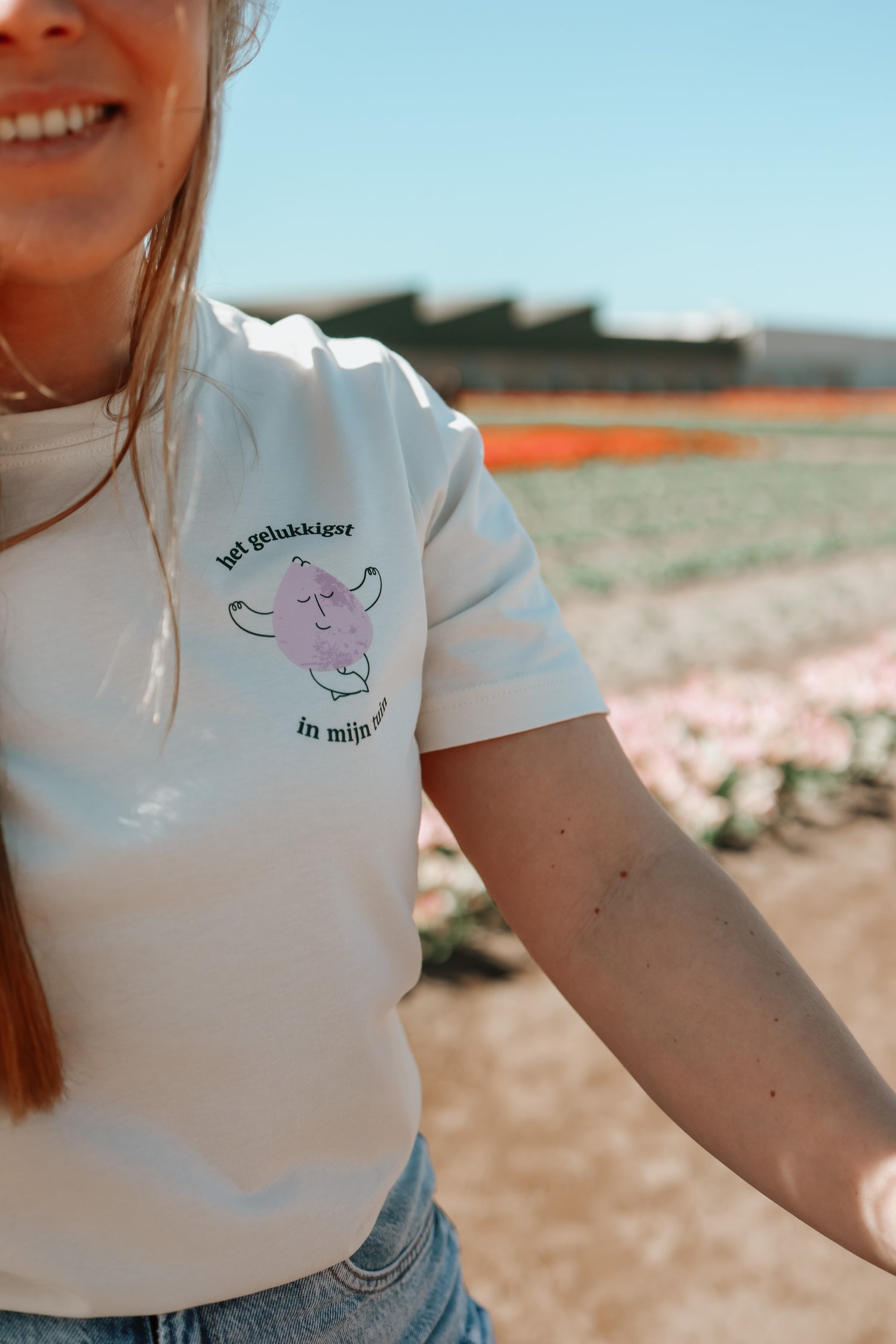 T-shirt Het gelukkigst in mijn tuin